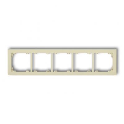 KARLIK DECO Ramka pięciokrotna z tworzywa DECO Pastel Matt orzech ziemny 44DR-5 (44DR-5)