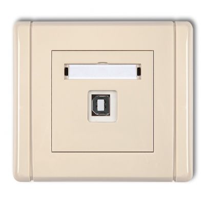 KARLIK FLEXI Gniazdo pojedyncze USB A-B 2.0 beżowy 1FGUSB-3 (1FGUSB-3)