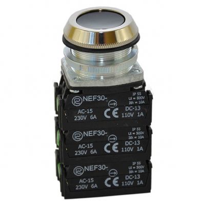Przycisk NEF30-K3X3Y/W3 czarny (W0-NEF30-K 3X3Y/W3 S)