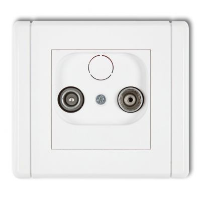 KARLIK FLEXI Gniazdo antenowe RTV przelotowe 12dB biały FG12P (FG12P)