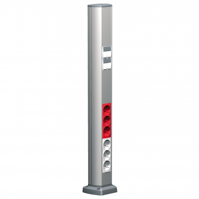 Optiline 45 słupek instalacyjny jednostronny aluminiowy 700mm z uchwytem podłogowym ISM20200 SCHNEIDER (ISM20200)