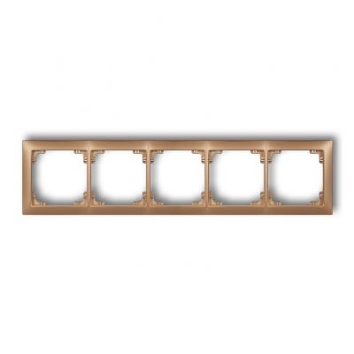 KARLIK DECO Ramka pięciokrotna z tworzywa DECO Soft złoty metalik 8DRSO-5 (8DRSO-5)