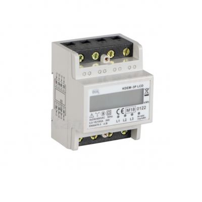 Licznik energii elektrycznej 100A 3x230/400V z wyświetlaczem KDEM-3P LCD 19344 KANLUX (19344)
