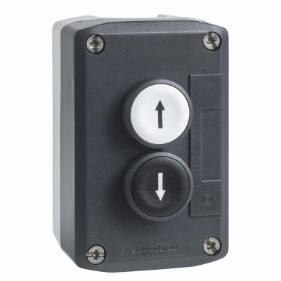 Harmony XALD stacja sterująca ciemnoszarym przyciski biały i czarny powracające sprężynowo 22mm XALD222H7 SCHNEIDER (XALD222H7)