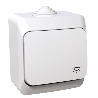 Cedar Plus przycisk natynkowy /światło/ IP44 biały WDE000513 SCHNEIDER (WDE000513)