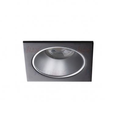 GLOZO DSL SR/B Oczko sufitowe GLOZO DSL SR/B kwadratowy stop aluminium kolor srebrny / czarny 1XGx5, (36217)