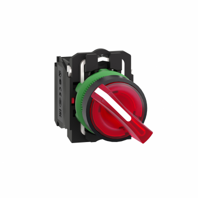 Harmony XB5 Przełącznik 2 położeniowy czerwony LED 24V XB5AK124B5 SCHNEIDER (XB5AK124B5)