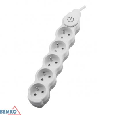 PRZEDŁUŻACZ NEW 1.5 5 GN. Z /0/ Z WYŁ. 1.5MM X 3.0M BEMKO (B05-NB5GW3M)