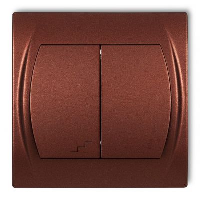 KARLIK LOGO Łącznik pojedynczy ze schodowym (wspólne zasilanie) brązowy metalik 9LWP-10.1 (9LWP-10.1)
