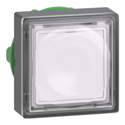 Harmony XB5 Przycisk płaski kwadratowy biały z samopowrotem LED plastikowy ZB5CW313 SCHNEIDER (ZB5CW313)