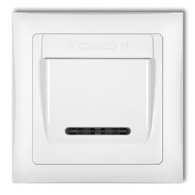 KARLIK DECO Łącznik hotelowy z ramką uniwersalną pojedynczą z tworzywa DECO Soft biały DSHSO-1 (DSHSO-1)