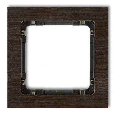KARLIK DECO Ramka pojedyncza - efekt drewna (ramka wenge; spód czarny) DRD-1G (DRD-1G)