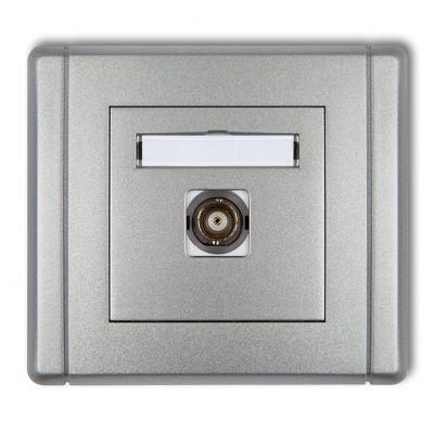 KARLIK FLEXI Gniazdo pojedyncze BNC srebrny metalik 7FGBNC-1 (7FGBNC-1)