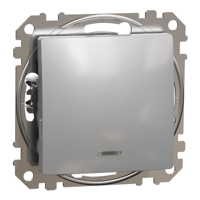 Sedna Design & Elements Łącznik schodowy z podświetleniem srebrne aluminium SDD113166L SCHNEIDER (SDD113166L)
