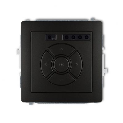 KARLIK DECO Elektroniczny sterownik rolety (sterowanie lokalne i pilotem, sterowanie strefą) czarny mat 12DSR-3 (12DSR-3)
