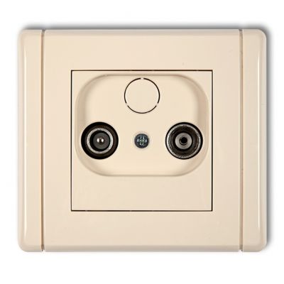 KARLIK FLEXI Gniazdo antenowe RTV końcowe 2dB beżowy 1FG2K (1FG2K)