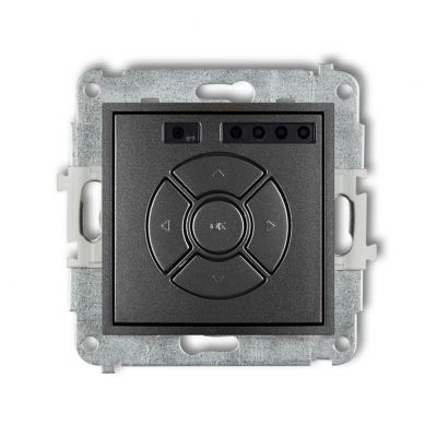 KARLIK ICON Elektroniczny sterownik rolety (sterowanie lokalne i pilotem, sterowanie strefą i podstrefą) grafitowy 11ISR-4 (11ISR-4)