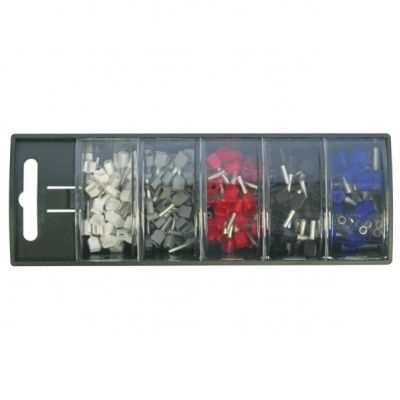 Asortyment końcówek tulejkowych izol. na pod prz. kaset plas 270866 HAUPA (270866)