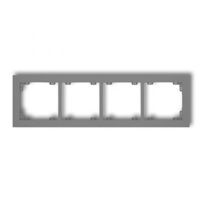 KARLIK DECO Ramka poczwórna z tworzywa szary mat 27DR-4 (27DR-4)