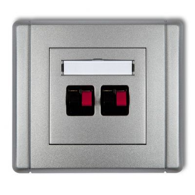 KARLIK FLEXI Gniazdo głośnikowe podwójne srebrny metalik 7FGG-2 (7FGG-2)