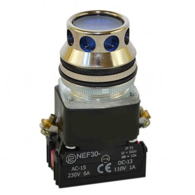 Przycisk NEF30-KLY/24V/W3 niebieski (W0-NEF30-KL Y/W3 N)