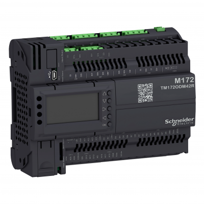Modicon M172 Sterownik PLC HVAC 12 DI 12 AI 12 DO 6 AO wyświetlacz CAN RS485 USB mini B TM172ODM42R SCHNEIDER (TM172ODM42R)