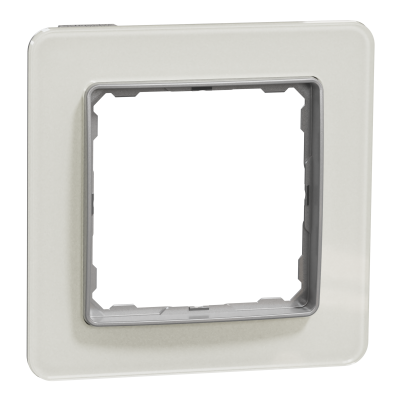 Sedna Design & Elements Ramka pojedyncza szkło białe efekt szkła SDD360801 SCHNEIDER (SDD360801)