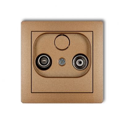 KARLIK DECO Gniazdo antenowe RTV końcowe 2dB złoty metalik 8DG2K (8DG2K)