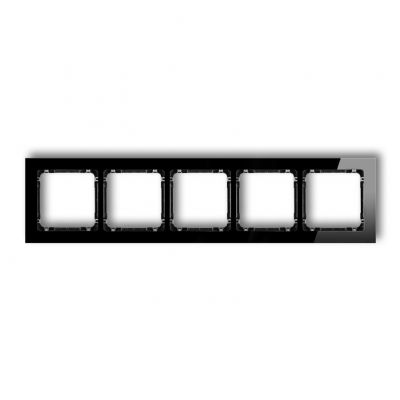 KARLIK DECO Ramka pięciokrotna - efekt szkła (ramka: czarna; spód: czarny) 12-12-DRS-5 (12-12-DRS-5)