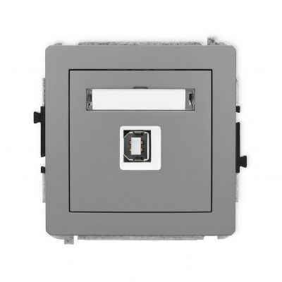 KARLIK DECO Gniazdo pojedyncze USB A-B 2.0 szary mat 27DGUSB-3 (27DGUSB-3)