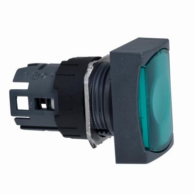 Harmony XB6 Przycisk płaski zielony z samopowrotem LED plastikowy prostokątny ZB6DW3 SCHNEIDER (ZB6DW3)