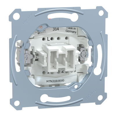 Merten mechanizm łącznika schodowego zacisk bezśrubowy 250V AC 10A MTN3116-0000 SCHNEIDER (MTN3116-0000)