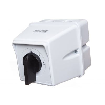 Łącznik krzywkowy gwiazda-trójkąt 3P 63A IP44 ŁK 63-23 w obudowie 926323 ELEKTROMET (926323)