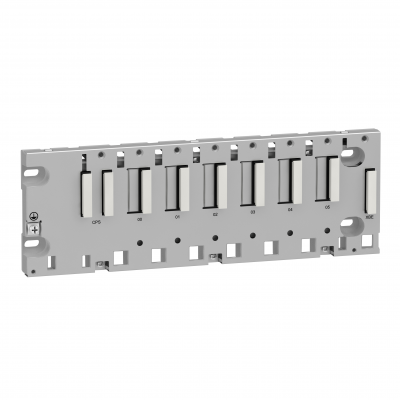 Modicon X80 płyta typu Rack 6 otworów montaż panelowy płytowy lub na szynie DIN BMXXBP0600 SCHNEIDER (BMXXBP0600)