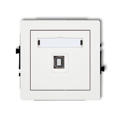 KARLIK DECO Gniazdo pojedyncze USB A-B 2.0 biały mat 25DGUSB-3 (25DGUSB-3)