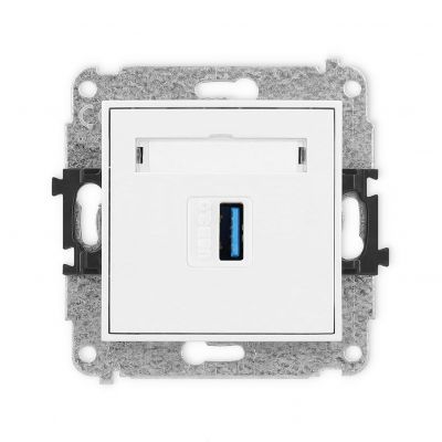 KARLIK ICON Gniazdo pojedyncze USB A-A 3.0 biały IGUSB-5 (IGUSB-5)