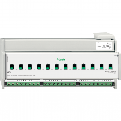 KNX aktor załączający REG-K 12x 16 A jasnoszary z uruch. ręcz. i det. prądu MTN648495 SCHNEIDER (MTN648495)