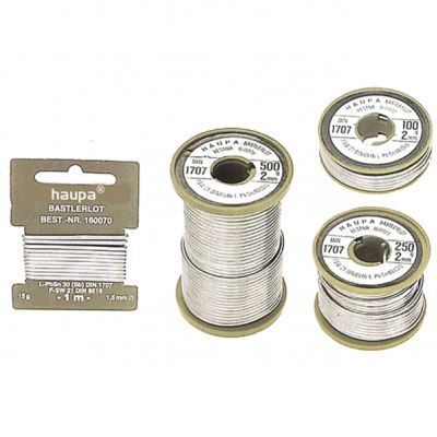 Lutowie na bazie chlorku amono.  O 2,0 mm 250 g  Sn 40% 160074 HAUPA (160074)