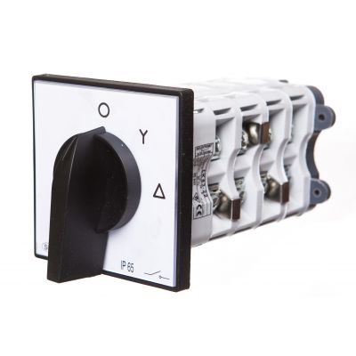 Łącznik krzywkowy gwiazda-trójkąt 3P 63A IP65 ŁK 63-22 z płytką 926322 ELEKTROMET (926322)