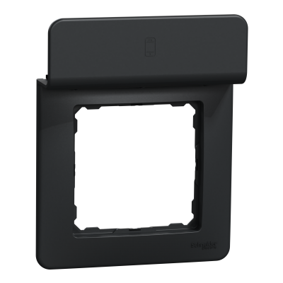 Sedna Design & Elements Ramka pojedyncza 1-krotna z półką na telefon czarny antracyt SDD314809 SCHNEIDER (SDD314809)