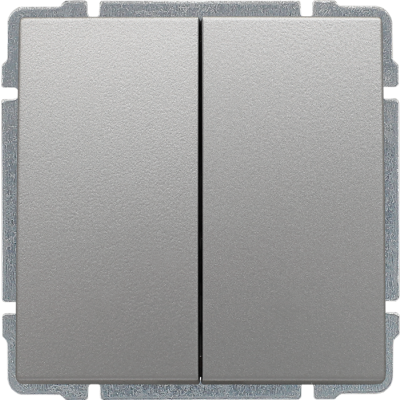 KOS 66 ; Łącznik świecznikowy z klawiszem, bez ramki, ALUMINIUM (664015)