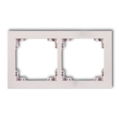 KARLIK DECO Ramka uniwerstalna podwójna z tworzywa DECO Pastel Matt pudrowy róż 40DR-2 (40DR-2)