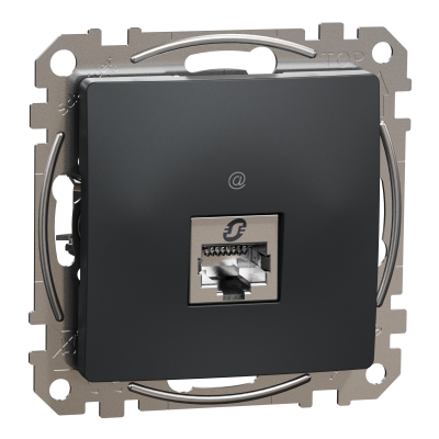 Sedna Design & Elements Gniazdo komputerowe RJ45 kat. 6 STP czarny antracyt SDD114461S SCHNEIDER (SDD114461S)
