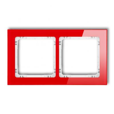 KARLIK DECO Ramka podwójna - efekt szkła (ramka: czerwona; spód: biały) 17-0-DRS-2 (17-0-DRS-2)