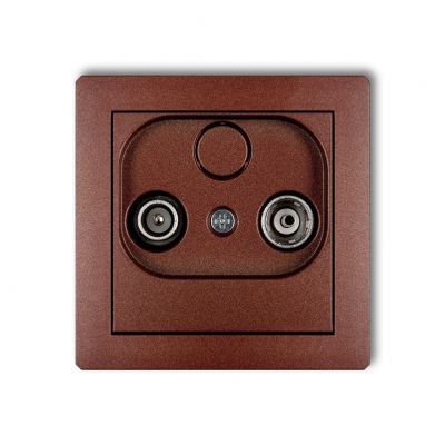 KARLIK DECO Gniazdo antenowe RTV przelotowe 12dB brązowy metalik 9DG12P (9DG12P)