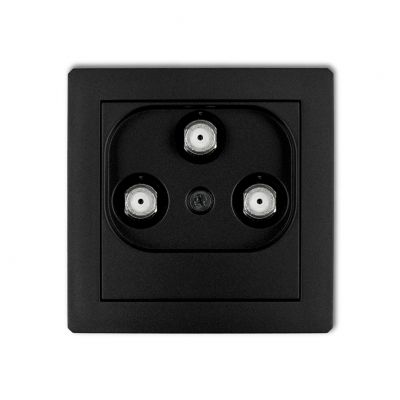 KARLIK DECO Gniazdo antenowe multimedialne 3F DATA (UPC) czarny mat 12DGMU (12DGMU)