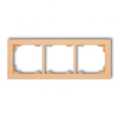KARLIK DECO Ramka potrójna z tworzywa DECO Pastel Matt brzoskwiniowa 45DR-3 (45DR-3)