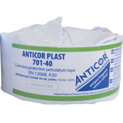 Plast 701-40 rozmiar 50mm x 10 m, plastyczna taśma na tkaninie AW-7014001-0050010 ANTICOR (AW-7014001-0050010)