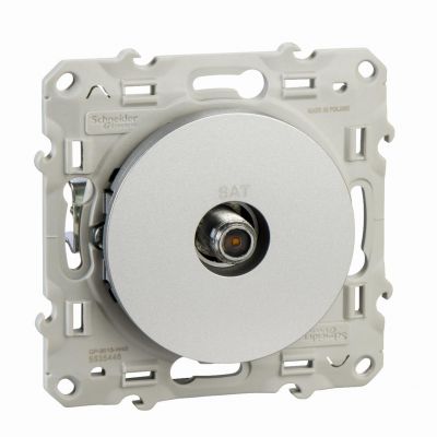 Odace gniazdo antenowe SAT aluminium S53D446 SCHNEIDER (S53D446)