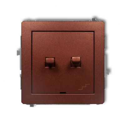 KARLIK DECO Łącznik podwójny schodowy w stylu amerykańskim brązowy metalik 9DWPUS-33 (9DWPUS-33)